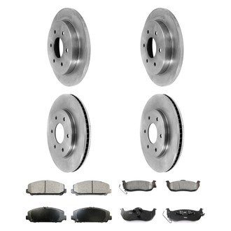 DuraGo® - Plain Front and Rear Brake Kit with Ceramic Pads