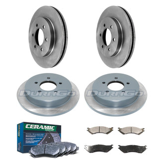 DuraGo® - Plain Front and Rear Brake Kit with Ceramic Pads