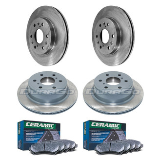 DuraGo® - Plain Front and Rear Brake Kit with Ceramic Pads