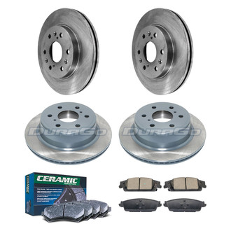 DuraGo® - Plain Front and Rear Brake Kit with Ceramic Pads