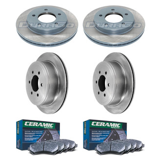 DuraGo® - Plain Front and Rear Brake Kit with Ceramic Pads
