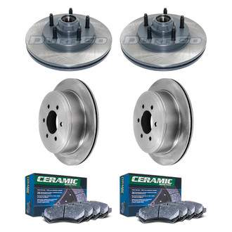 DuraGo® - Plain Front and Rear Brake Kit with Ceramic Pads