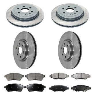 DuraGo® - Plain Front and Rear Brake Kit with Ceramic Pads