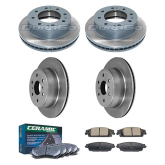 DuraGo® - Plain Front and Rear Brake Kit with Ceramic Pads