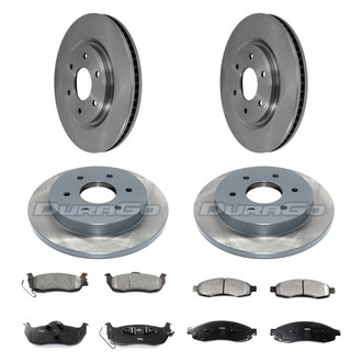 DuraGo® - Plain Front and Rear Brake Kit with Ceramic Pads