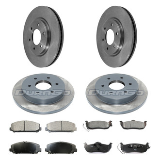 DuraGo® - Plain Front and Rear Brake Kit with Ceramic Pads