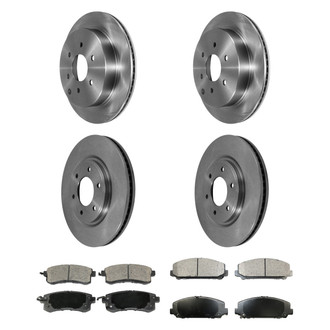 DuraGo® - Plain Front and Rear Brake Kit with Ceramic Pads