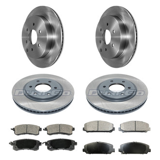 DuraGo® - Plain Front and Rear Brake Kit with Ceramic Pads