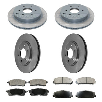 DuraGo® - Plain Front and Rear Brake Kit with Ceramic Pads