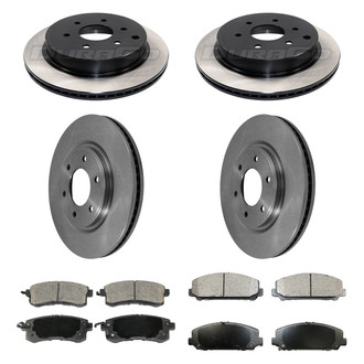 DuraGo® - Plain Front and Rear Brake Kit with Ceramic Pads