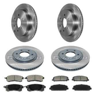 DuraGo® - Plain Front and Rear Brake Kit with Ceramic Pads