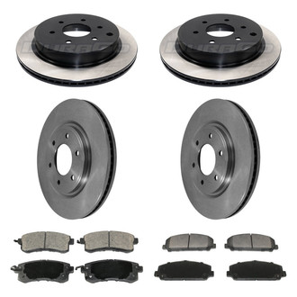 DuraGo® - Plain Front and Rear Brake Kit with Ceramic Pads