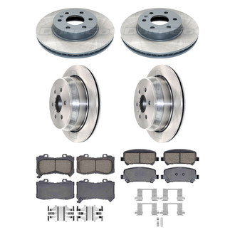 DuraGo® - Plain Front and Rear Brake Kit with Ceramic Pads