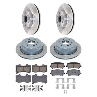 DuraGo® - Plain Front and Rear Brake Kit with Ceramic Pads