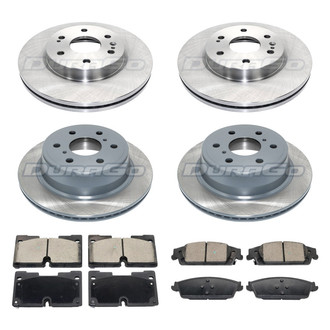 DuraGo® - Plain Front and Rear Brake Kit with Ceramic Pads