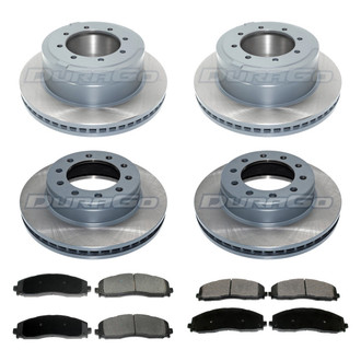 DuraGo® - Premium™ Plain Front and Rear Brake Kit with Semi-Metallic Pads