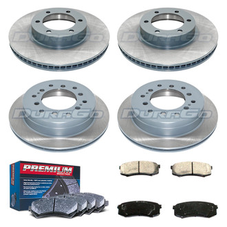DuraGo® - Premium™ Plain Front and Rear Brake Kit with Semi-Metallic Pads