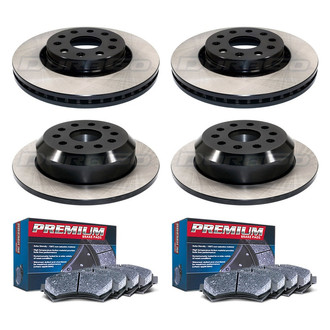 DuraGo® - Premium™ Plain Front and Rear Brake Kit with Semi-Metallic Pads