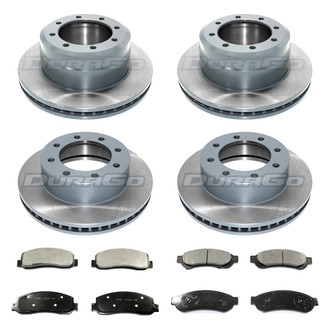 DuraGo® - Premium™ Plain Front and Rear Brake Kit with Semi-Metallic Pads