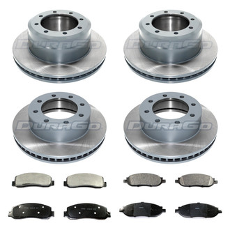DuraGo® - Premium™ Plain Front and Rear Brake Kit with Semi-Metallic Pads