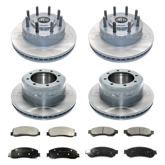 DuraGo® - Premium™ Plain Front and Rear Brake Kit with Semi-Metallic Pads