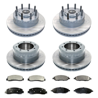 DuraGo® - Premium™ Plain Front and Rear Brake Kit with Semi-Metallic Pads