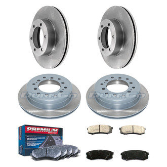 DuraGo® - Premium™ Plain Front and Rear Brake Kit with Semi-Metallic Pads