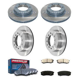 DuraGo® - Premium™ Plain Front and Rear Brake Kit with Semi-Metallic Pads