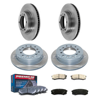 DuraGo® - Premium™ Plain Front and Rear Brake Kit with Semi-Metallic Pads