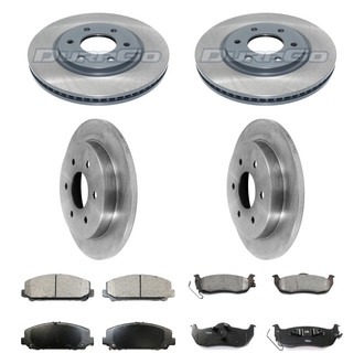 DuraGo® - Premium™ Plain Front and Rear Brake Kit with Semi-Metallic Pads