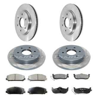 DuraGo® - Premium™ Plain Front and Rear Brake Kit with Semi-Metallic Pads