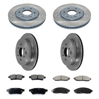 DuraGo® - Premium™ Plain Front and Rear Brake Kit with Semi-Metallic Pads