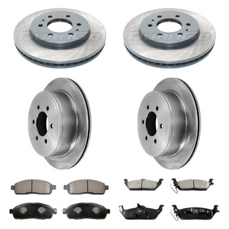 DuraGo® - Premium™ Plain Brake Kit with Semi-Metallic Pads