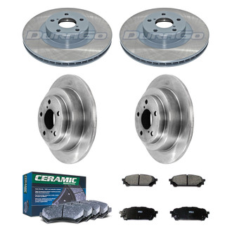 DuraGo® - Plain Front and Rear Brake Kit with Ceramic Pads