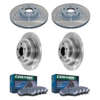 DuraGo® - Plain Front and Rear Brake Kit with Ceramic Pads