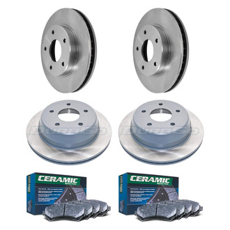 DuraGo® - Plain Front and Rear Brake Kit with Ceramic Pads