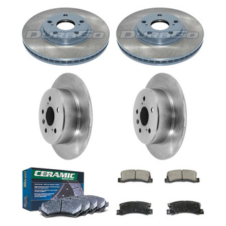 DuraGo® - Plain Front and Rear Brake Kit with Ceramic Pads