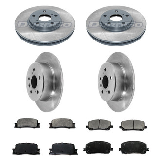 DuraGo® - Plain Front and Rear Brake Kit with Ceramic Pads