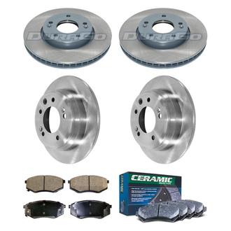 DuraGo® - Plain Front and Rear Brake Kit with Ceramic Pads
