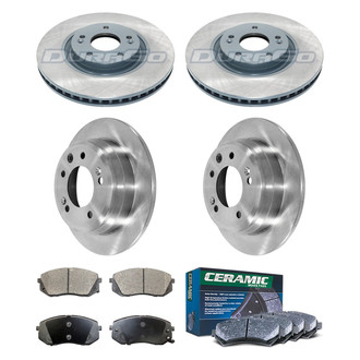 DuraGo® - Plain Front and Rear Brake Kit with Ceramic Pads