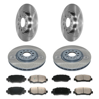 DuraGo® - Plain Front and Rear Brake Kit with Ceramic Pads