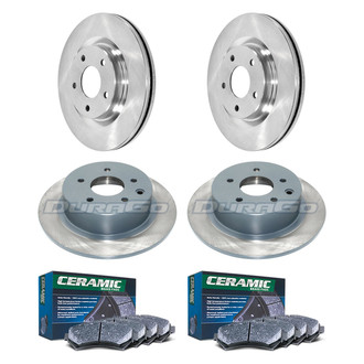 DuraGo® - Plain Front and Rear Brake Kit with Ceramic Pads