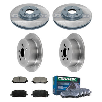DuraGo® - Plain Front and Rear Brake Kit with Ceramic Pads