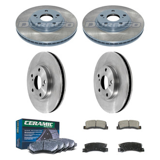 DuraGo® - Plain Front and Rear Brake Kit with Ceramic Pads