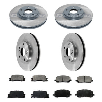 DuraGo® - Plain Front and Rear Brake Kit with Ceramic Pads