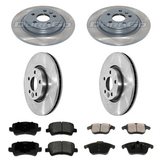 DuraGo® - Plain Front and Rear Brake Kit with Ceramic Pads