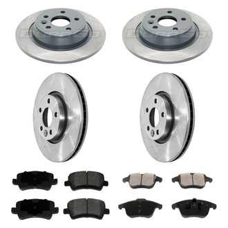DuraGo® - Plain Front and Rear Brake Kit with Ceramic Pads