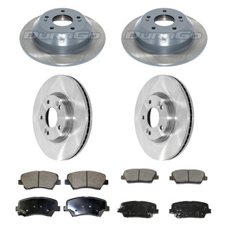 DuraGo® - Plain Front and Rear Brake Kit with Ceramic Pads