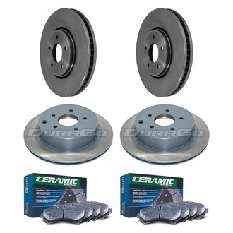 DuraGo® - Plain Front and Rear Brake Kit with Ceramic Pads