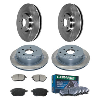 DuraGo® - Plain Front and Rear Brake Kit with Ceramic Pads